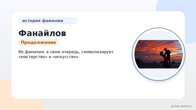 Фамилия Фанайлов: происхождение, значение и склонение