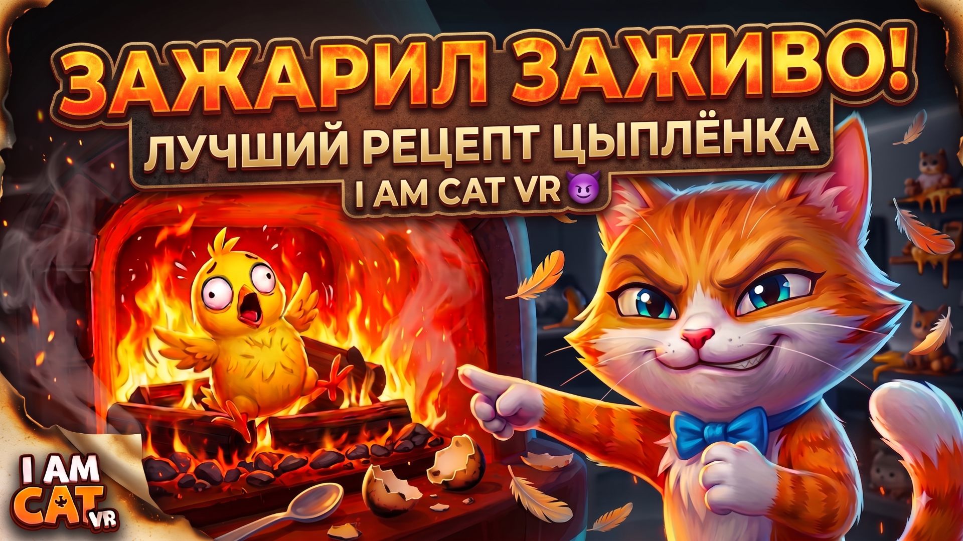 ЗАЖАРИЛ ЗАЖИВО! ЛУЧШИЙ РЕЦЕПТ ЦЫПЛЁНКА | I AM CAT VR 😈
