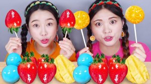 Клубничные цукаты Мукбанг