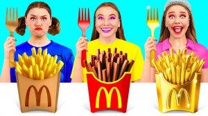 Бедная vs Богатая vs Ультра Богатая еда Челлендж _ Битвы с Едой