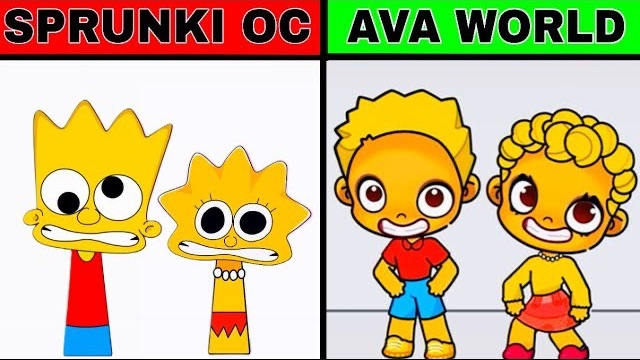 МОЙ SPRUNKI OC — БАРТ СИМПСОН В AVATAR WORLD! 💛📱 НОВЫЙ ОБРАЗ БАРТА В МИРЕ SPRUNKI!