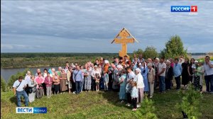 В Корткеросском районе освятили первый поклонный крест
