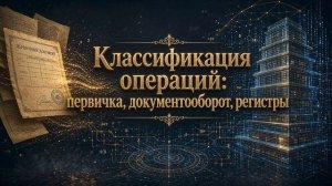 Классификация операций. Первичка, документооборот, регистры.