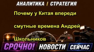 Почему у Китая впереди смутные времена Андрей Школьников