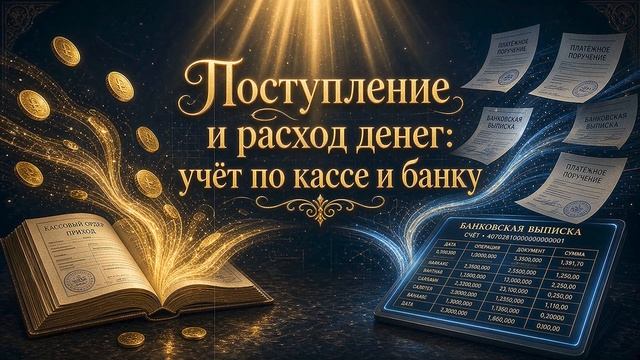 Поступление и расход денег. Учёт по кассе и банку.