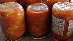 Обалденно вкусные кабачки в томате ! И закуска ,и заготовка.
