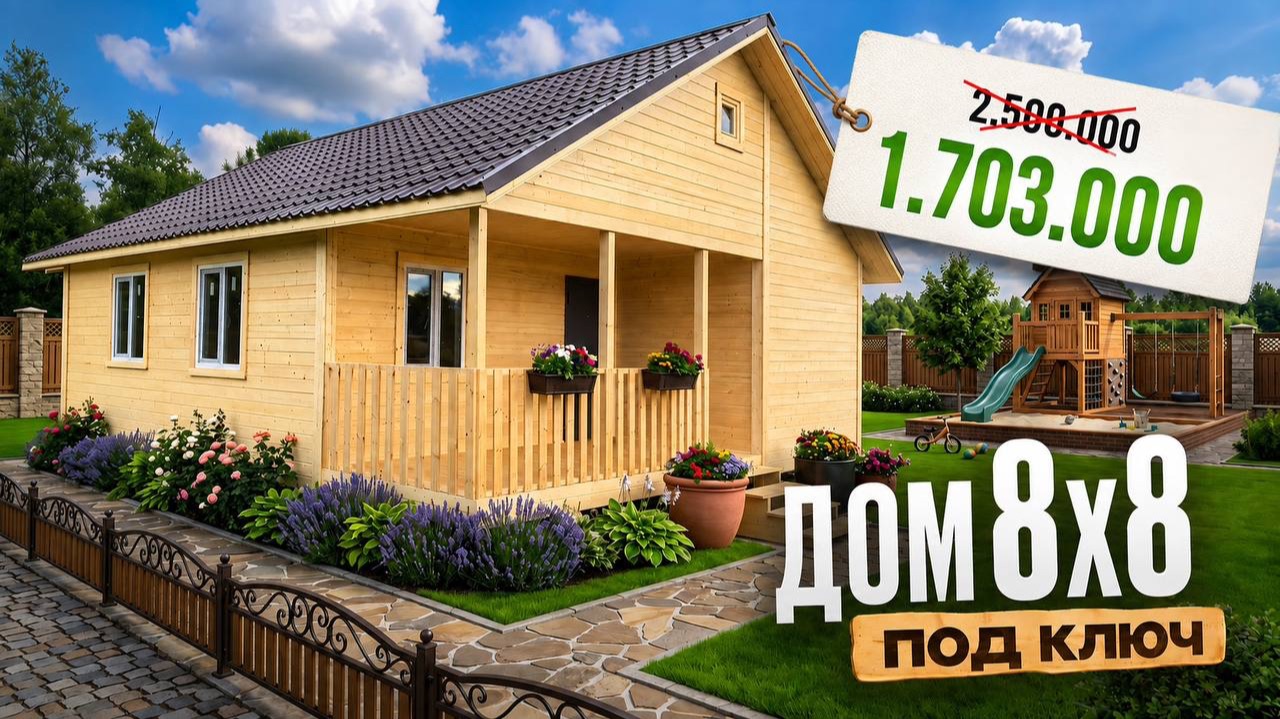 Д-85 комфорт — супер дом 8×8 по отличной цене!