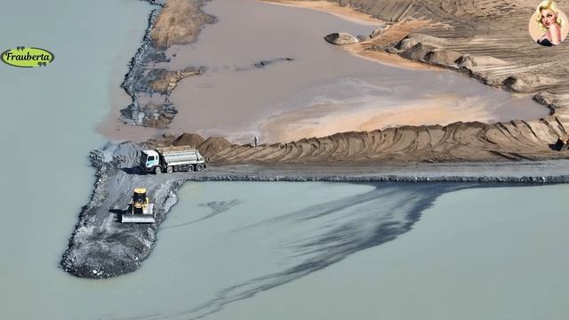 Строительство, дороги на озере, высотные съёмки