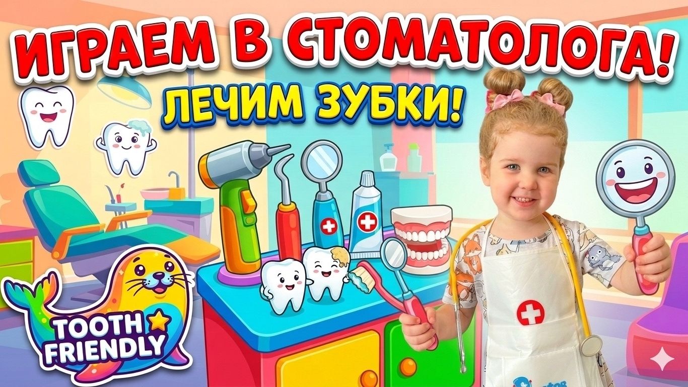ИГРАЕМ В СТОМАТОЛОГА! 🦷 Лечим зубки и спасаем улыбки! 🩺 Играем в доктора ОЙ БОЛИТ ЗУБИК 🦷