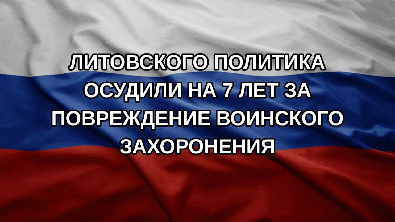 Литовского политика осудили на 7 лет за повреждение воинского захоронения