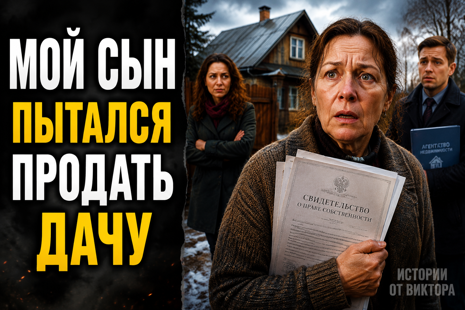 Подруга пришла на мою дачу с покупателями