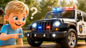 Из чего состоит полицейская машина? Узнаём вместе с детьми 🚔🔵 | Для детей