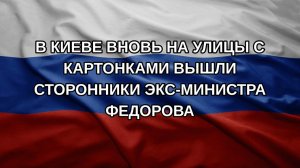 В Киеве вновь на улицы с картонками вышли сторонники экс-министра Федорова