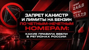 Запрет канистр и лимиты на бензин по чётным-нечётным номерам: какие правила ввели в регионах России