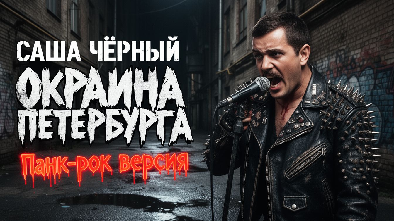 Рок | Саша черный - Окраина Петербурга CyberKas (Official Video) Музыка от нейросети