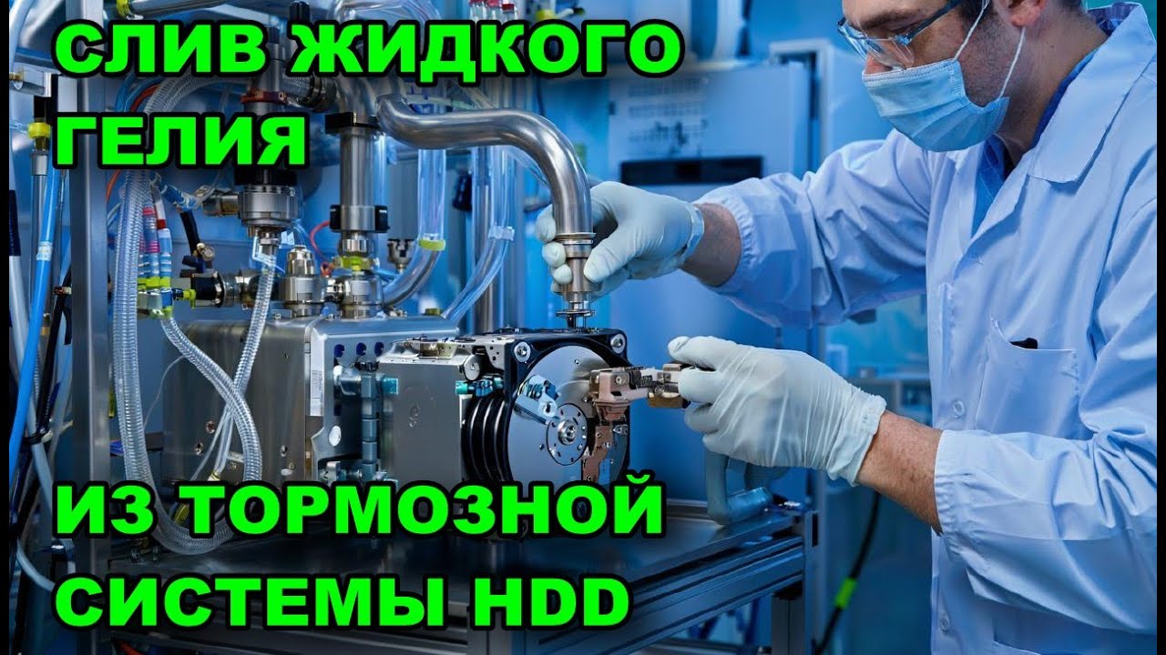 Слив жидкого гелия из тормозной системы HDD