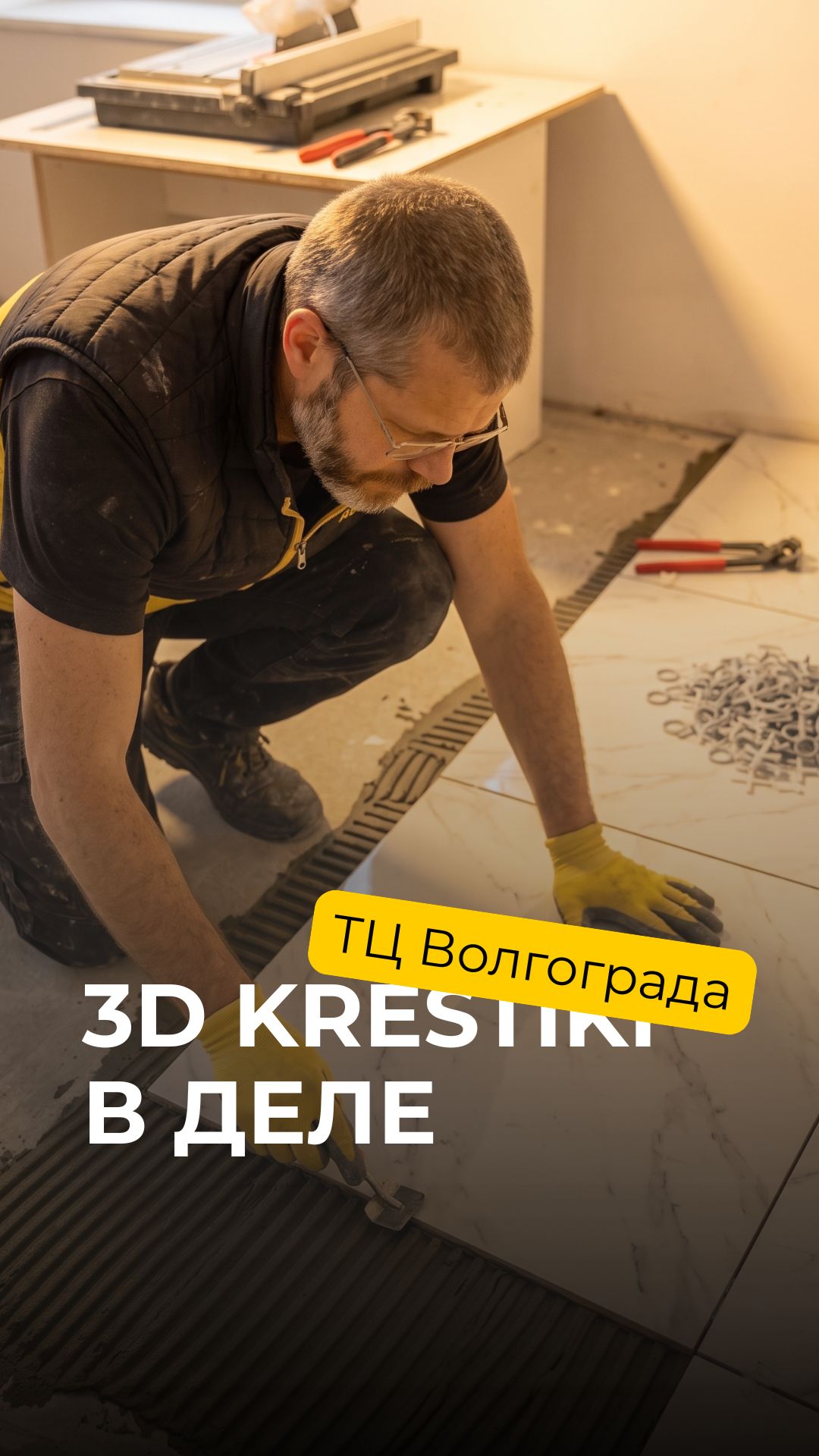 Укладка 3D Krestiki в одном из крупнейших ТЦ Волгограда 🏢