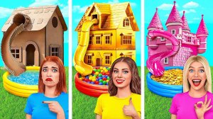 Домики Одного Цвета Бедная vs Богатая vs Ультра Богатая _ Сумасшедший Челлендж