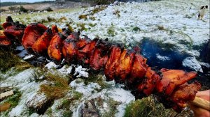 Вот что согревает зимой: сэндвич с курицей на огне