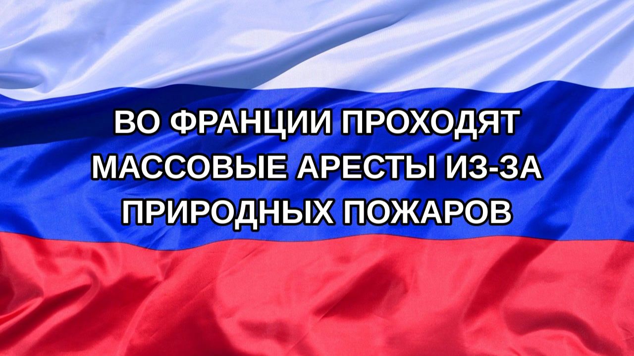 |Н. РФ| Во Франции проходят массовые аресты из-за природных пожаров
