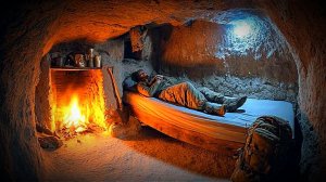 15 дней строительства теплого подземного убежища в глубине дикого леса.