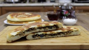 Лепёшки с грибами и луком. Готовим с Оксаной Валерьевной. Выпечка на сковороде.