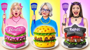 Кулинарный Челлендж_ Барби vs Братц против Бабушки _ Потрясающие Кухонные Лайфхаки