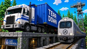 Teardown: поезд мчится по мосту — грузовики не успели уйти 🚧 | Teardown 💥 | Мультики