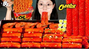 Мукбанг - курица и сырные закуски - звуки еды