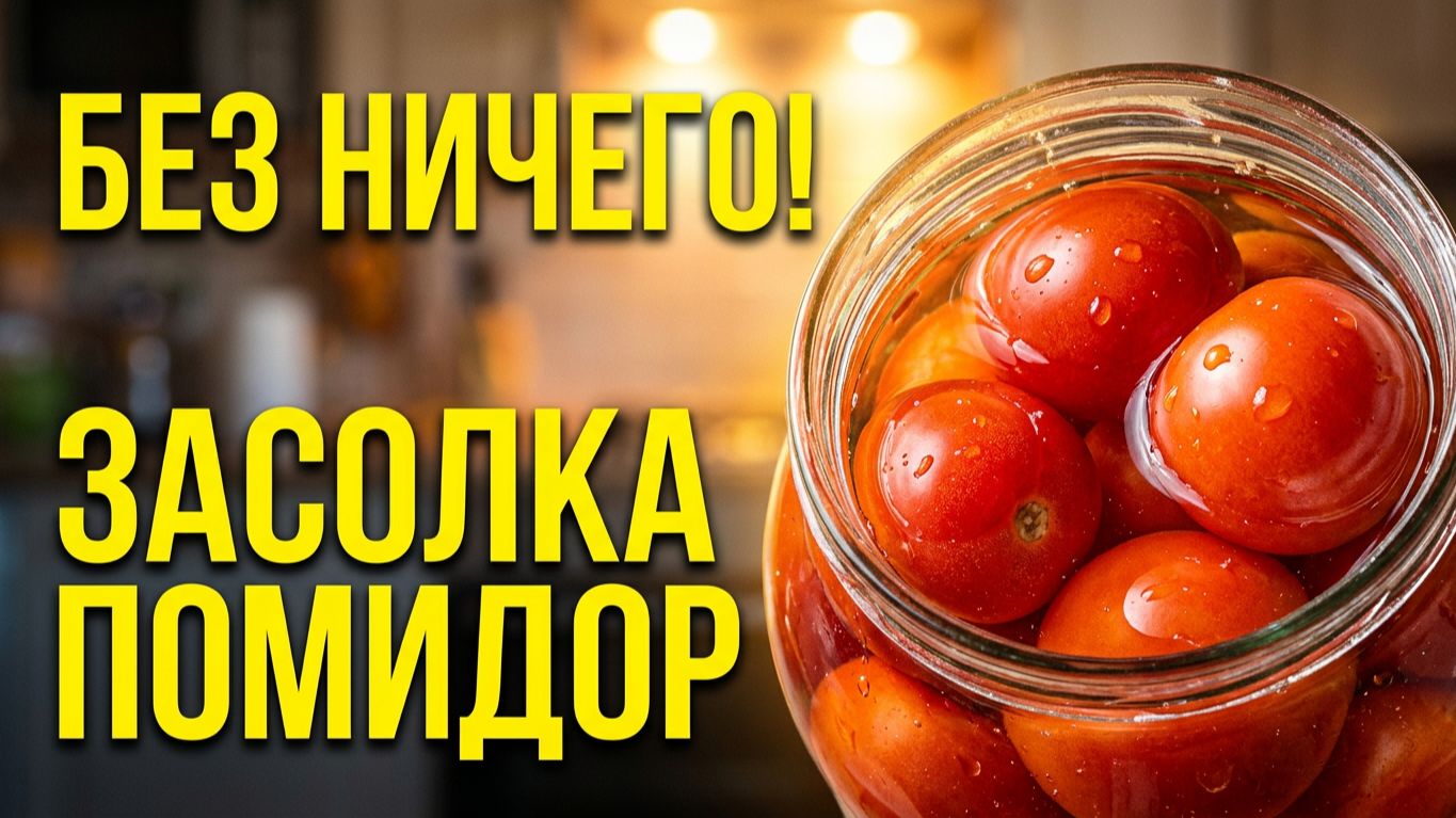 ЗАСОЛКА ПОМИДОР БЕЗ НИЧЕГО. Только соль вода и уксус. «Чистый вкус»: без специй и зелени!