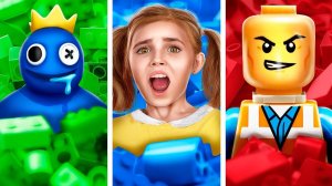 Экстремальные прятки в коробках Лего челлендж! Roblox Rainbow Friends против Skibidi Toilet!