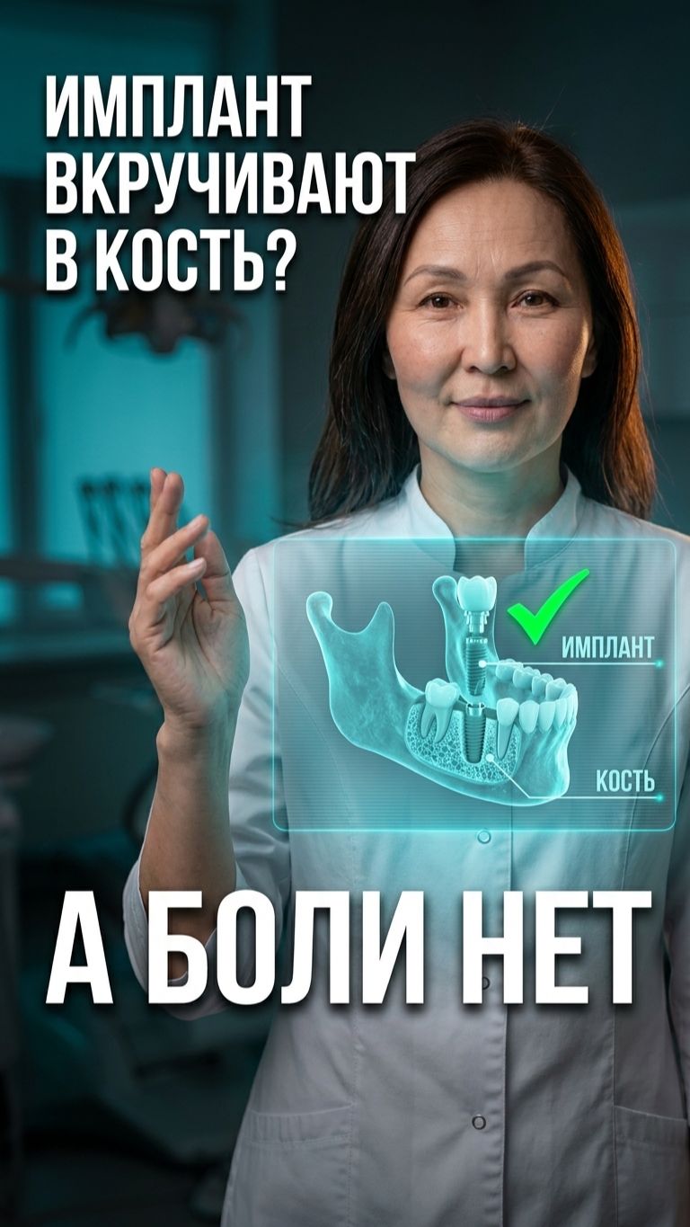 Больно ли ставить имплант? Разбираю миф про «вкручивание в кость» 🦷