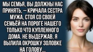 Мы семья, вы должны нас принять, – кричала сестра мужа, стоя со своей семьёй на пороге!