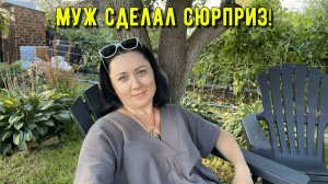 Муж сделал сюрприз. Стригу траву, ругаю мужа