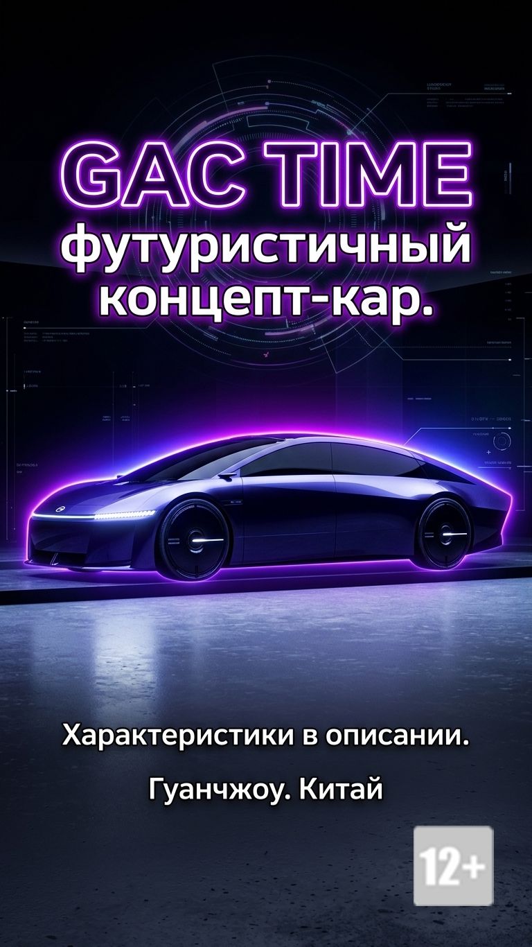 GAC TIME футуристичный концепт-кар. Характеристики в описании. Гуанчжоу. Китай #anton_mygt