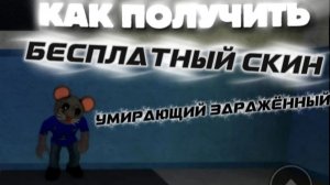 как получить скин умирающий заражённый в Piggy