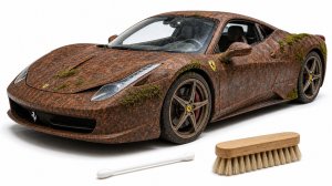 Restoration Abandoned Ferrari 456 Model Car - Full Restoration Process