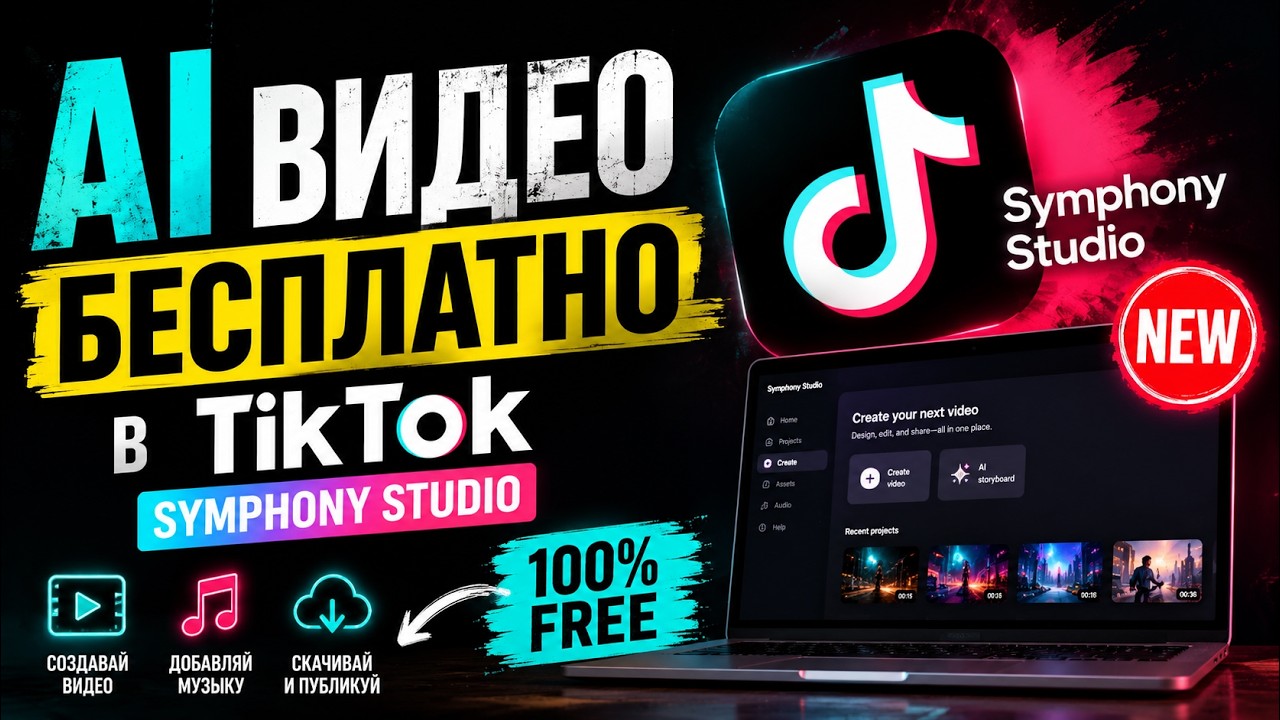 Как Генерировать Видео ИИ Бесплатно в TikTok Symphony Studio