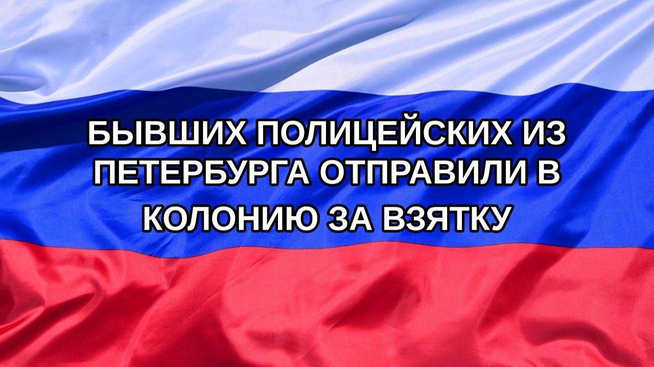 Н. РФ Бывших полицейских из Петербурга отправили в колонию за взятку