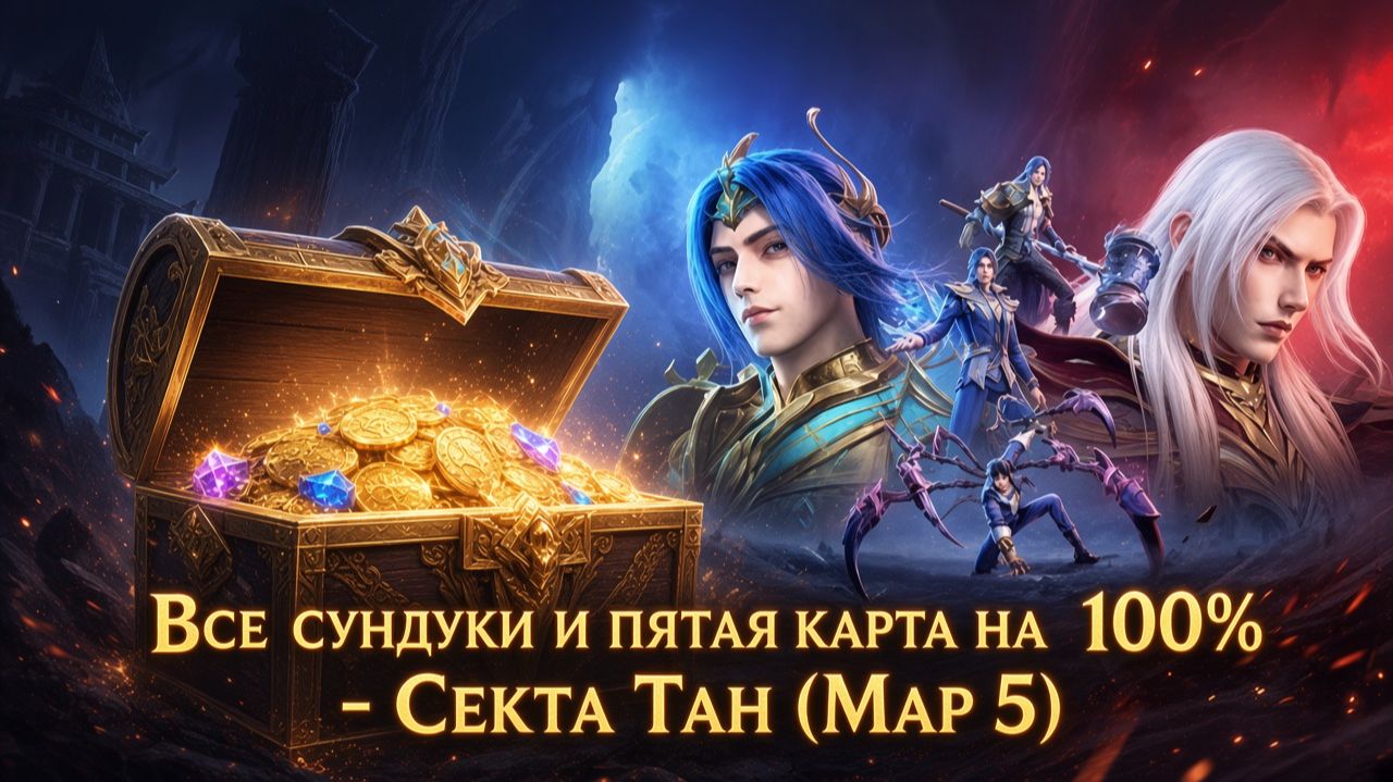Все сундуки и пятая карта на 100% - Секта Тан (Map 5) | Soul Land: Awakening World