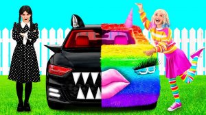 Радужная машина vs Черная машина Челлендж # Смешные Cитуации от Fun Challenge