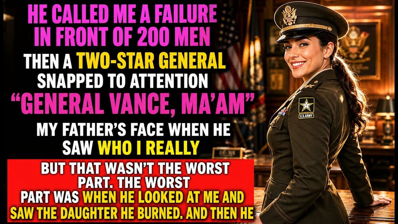 MY FATHER CALLED ME A FAILURE AT HIS RETIREMENT  THEN A 2-STAR GENERAL SALUTED ME
