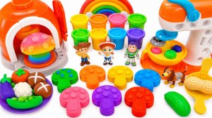 Мультики для детей. Радужные грибы и фигурки из пластилина PlayDoh🌈. Мультики залипалки для малышей