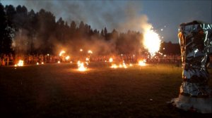 Обжиг общей керамической скульптуры, с.Рябово, 20 августа 2016г.