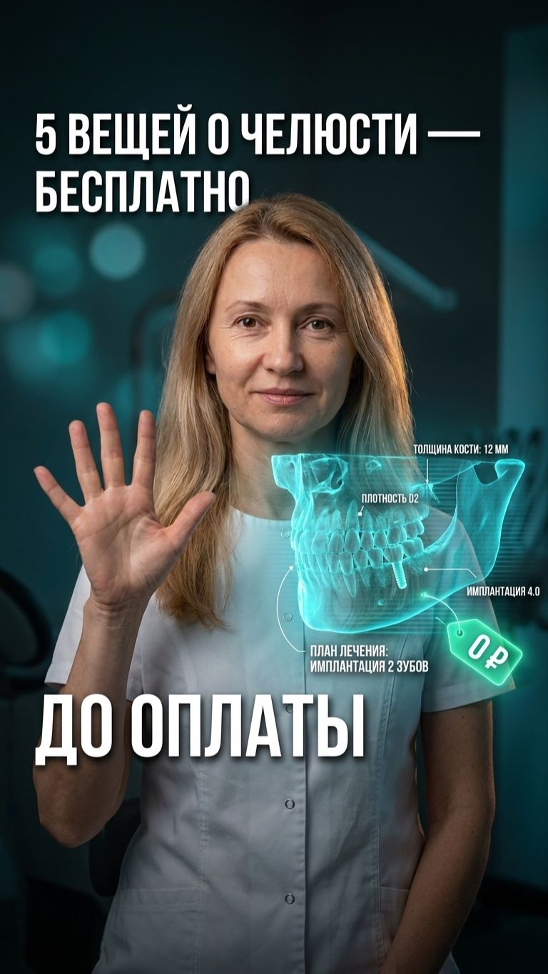🦷 Прежде чем платить сотни тысяч за импланты — узнайте это про свою челюсть бесплатно