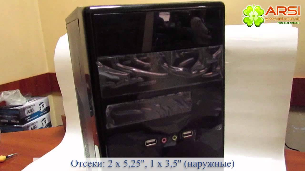 Корпус Logicpower 0106 Black /Blue, PSU 400W обзор / Review