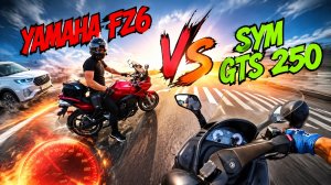 Sym GTS 250 и YAMAHA FAZER 600 на пляж с OSMO 360