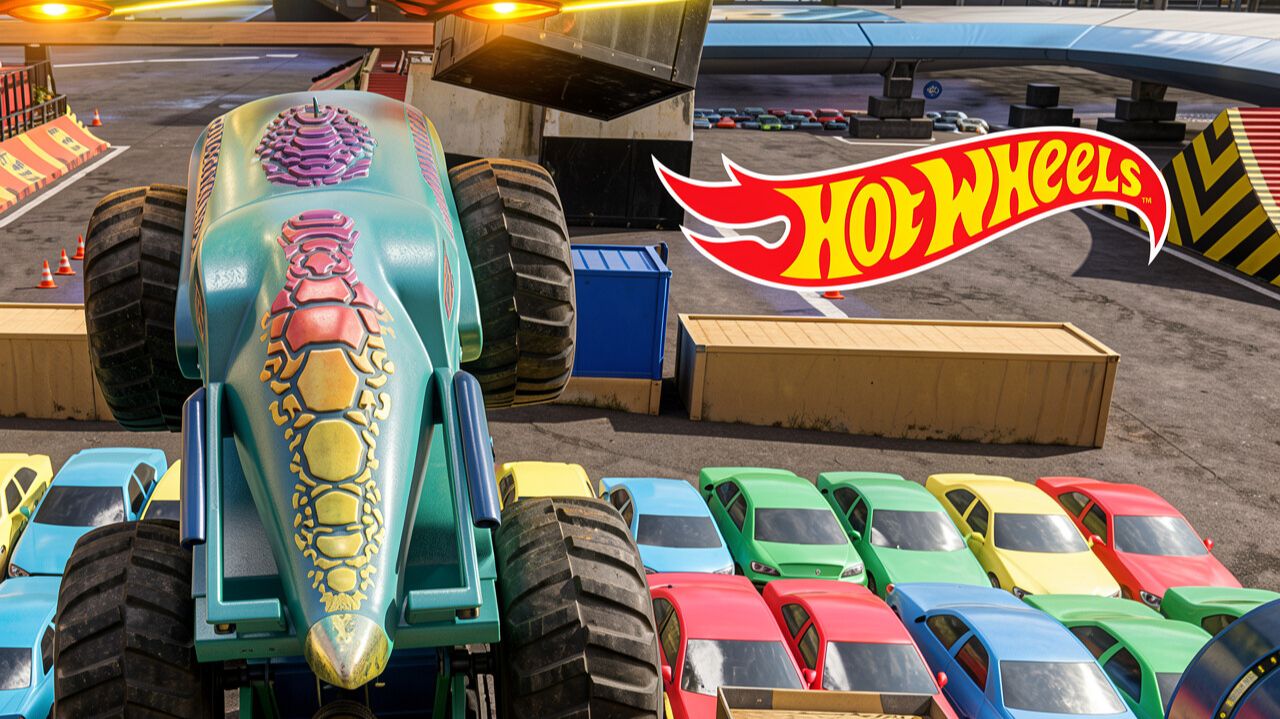 Hot Wheels машинки Monster Trucks Stunt Mayhem. Трюки на арене разрушений.