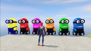 Мультик GTA 5_ Человек-паук против Красного Миньона — Эпичные падения и приколы #46