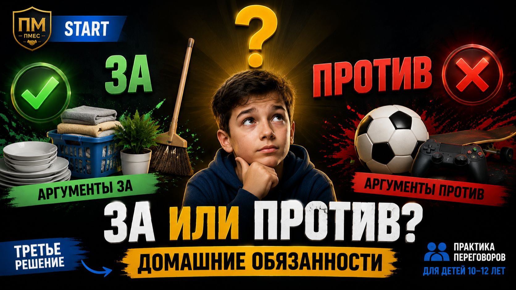 Домашние обязанности: ЗА или ПРОТИВ? Учимся аргументировать | ПМЕС Start